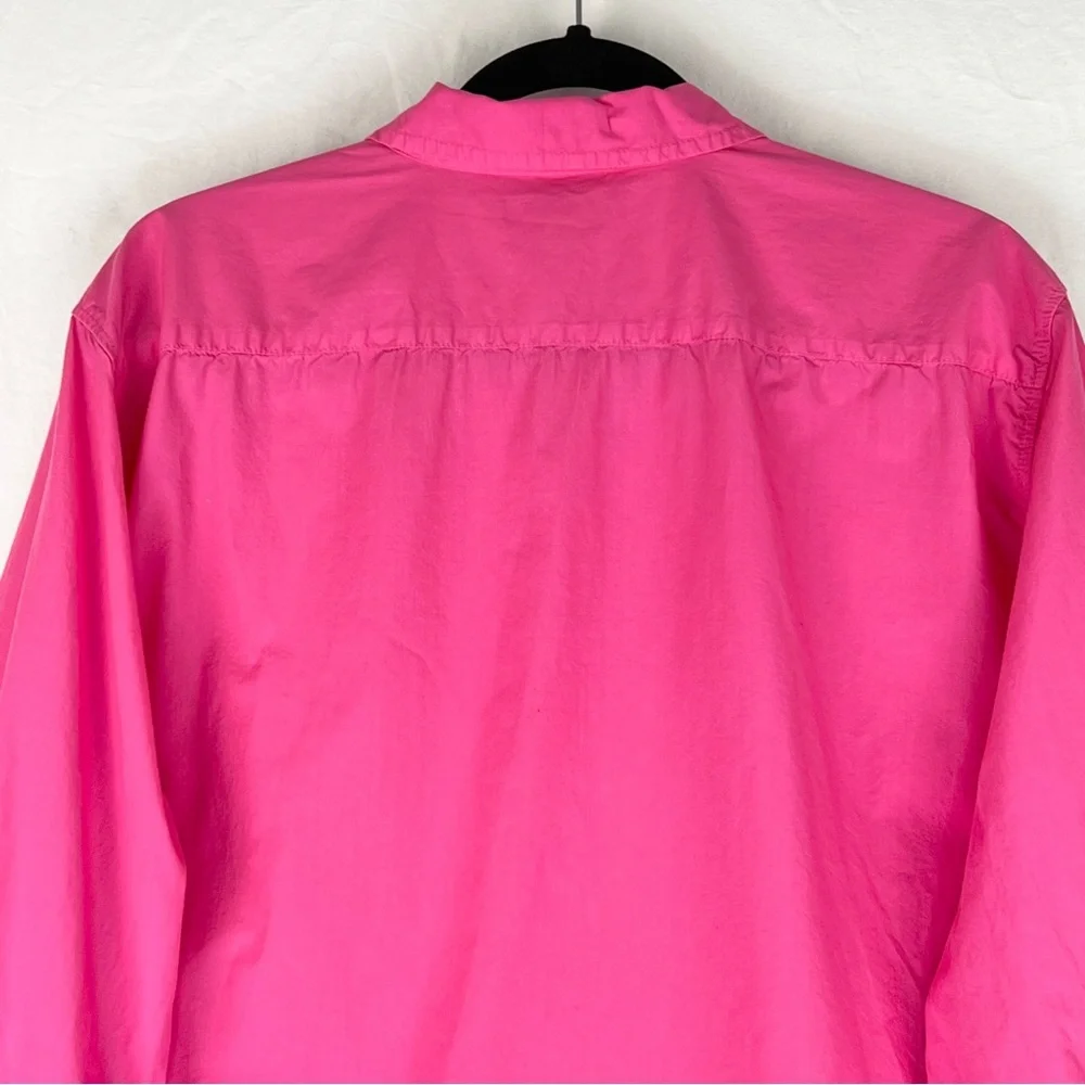 J Crew Garcon Shirt Sz 18 Pink cotton poplin Classic Preppy Casual Office